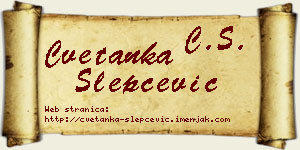 Cvetanka Slepčević vizit kartica